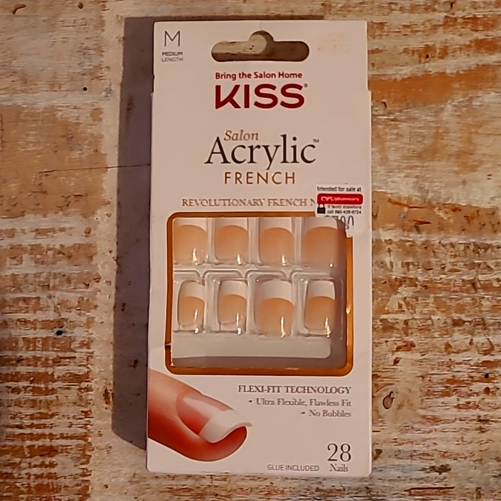 Kiss Acrylic French Nude Medium Length Nails